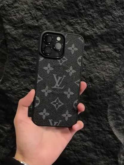 路易威登棕皮紋磨砂磁吸手機殼-ZUIHANG SHOP